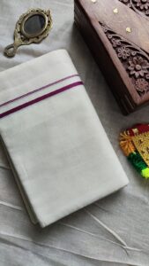 Puliyilakara Set Mundu Cotton