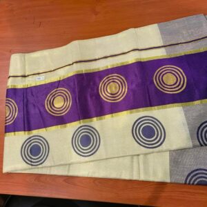 Kerala Tissue print saree