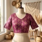 A beauty of weaving work all over with stretchable technology inside blouse